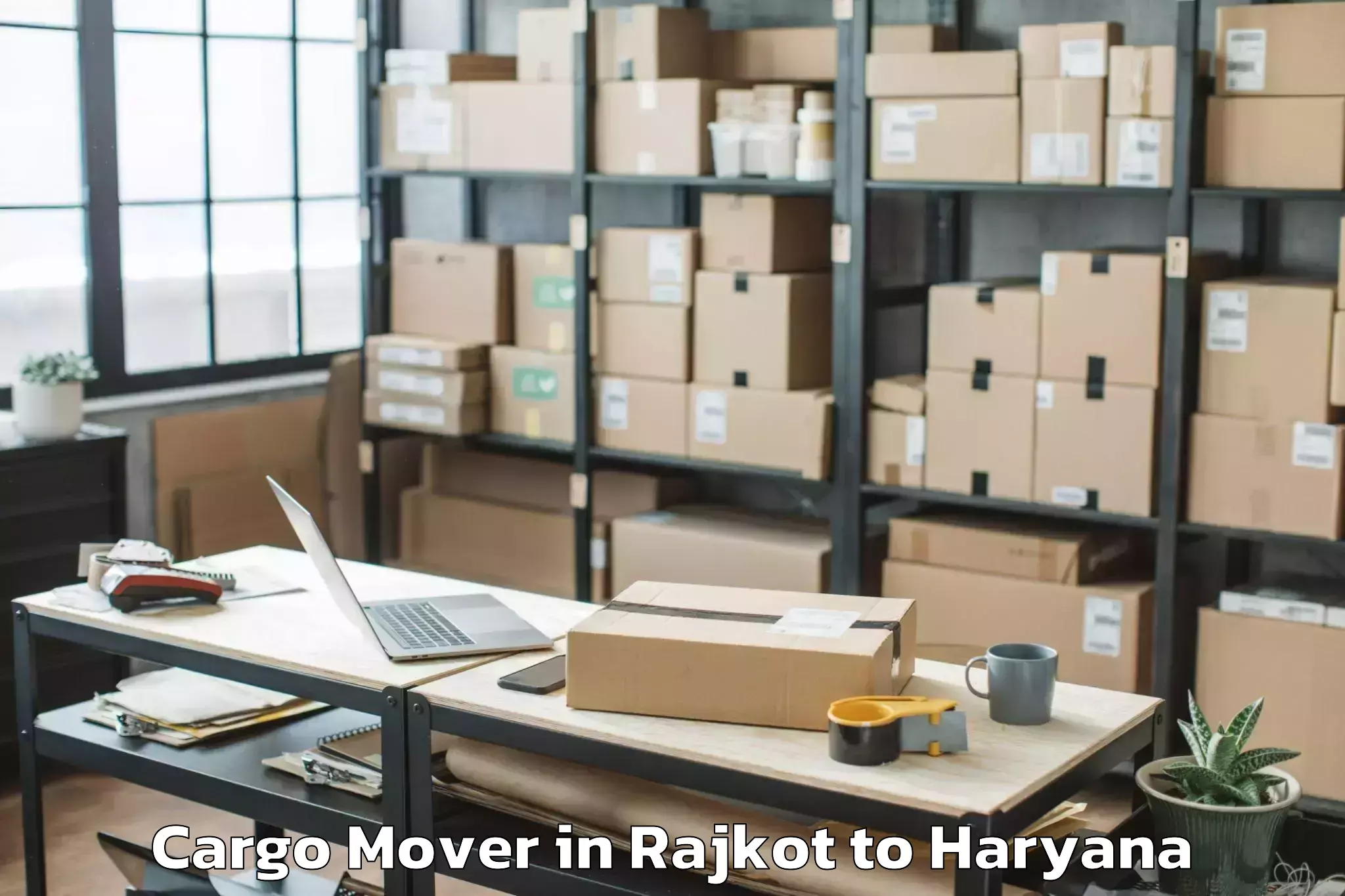 Leading Rajkot to Mahendragarh Cargo Mover Provider